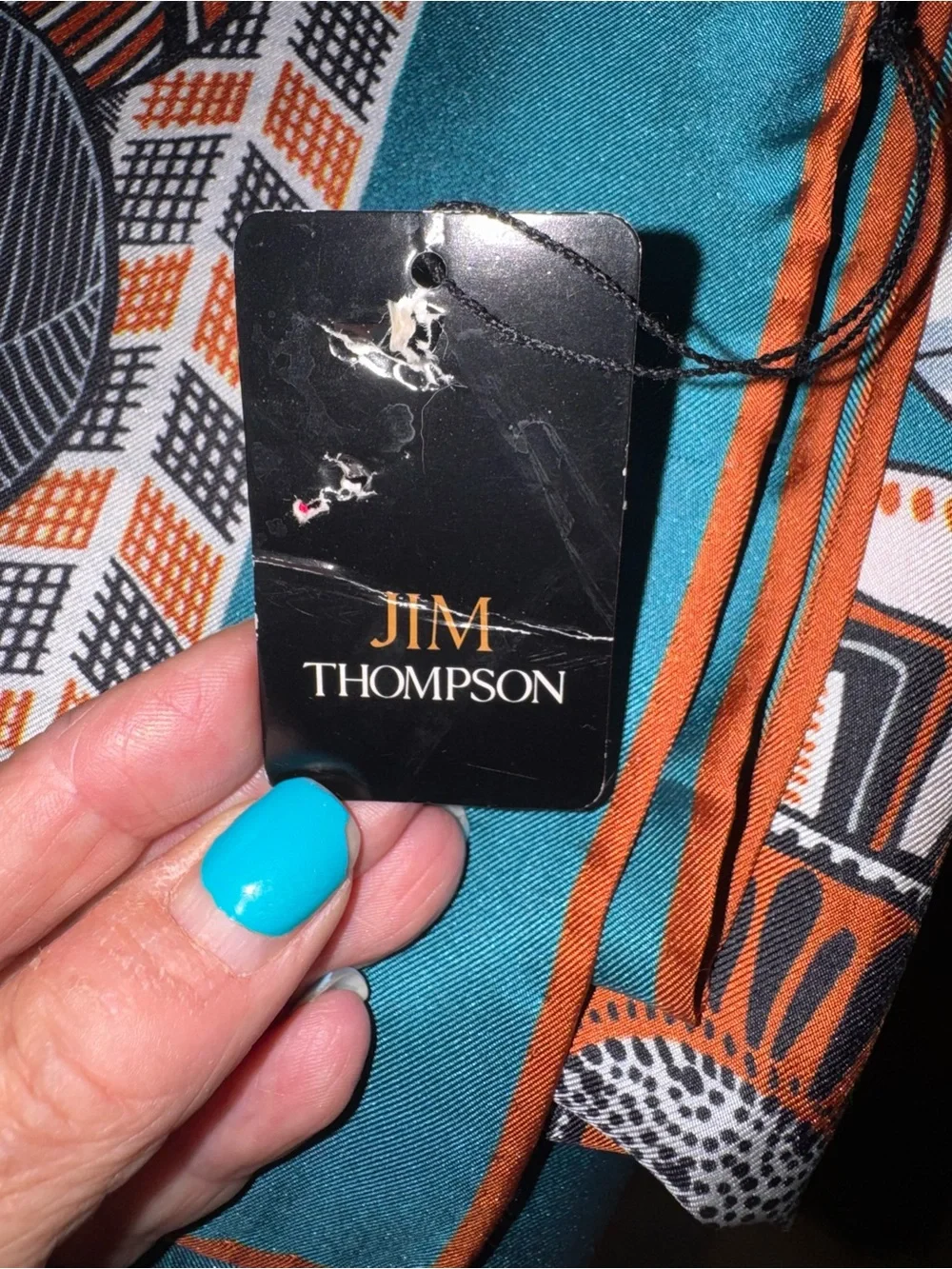 Jim Thompson Botanical Print Silk Scarf